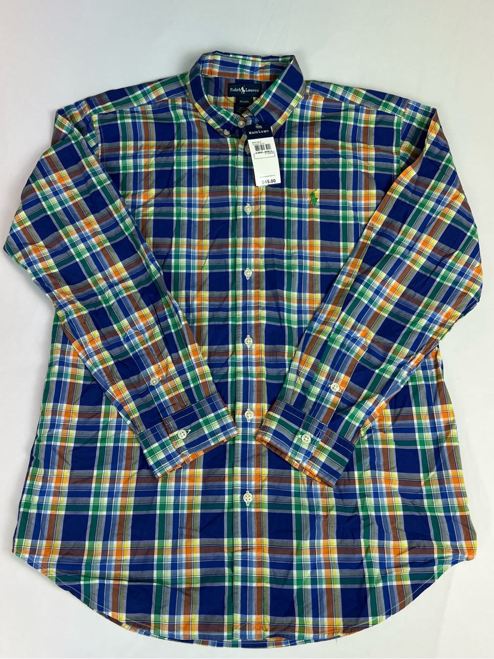 Brand new w/Tags Polo by Ralph Lauren Boys plaid dress shirt size XL 20